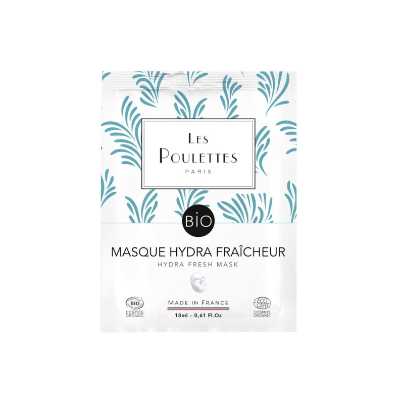 Masque Hydra Fraîcheur coton BIO 18ml Les Poulettes