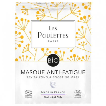 Masque Anti-Age fatigue coton BIO 18ml Les Poulettes