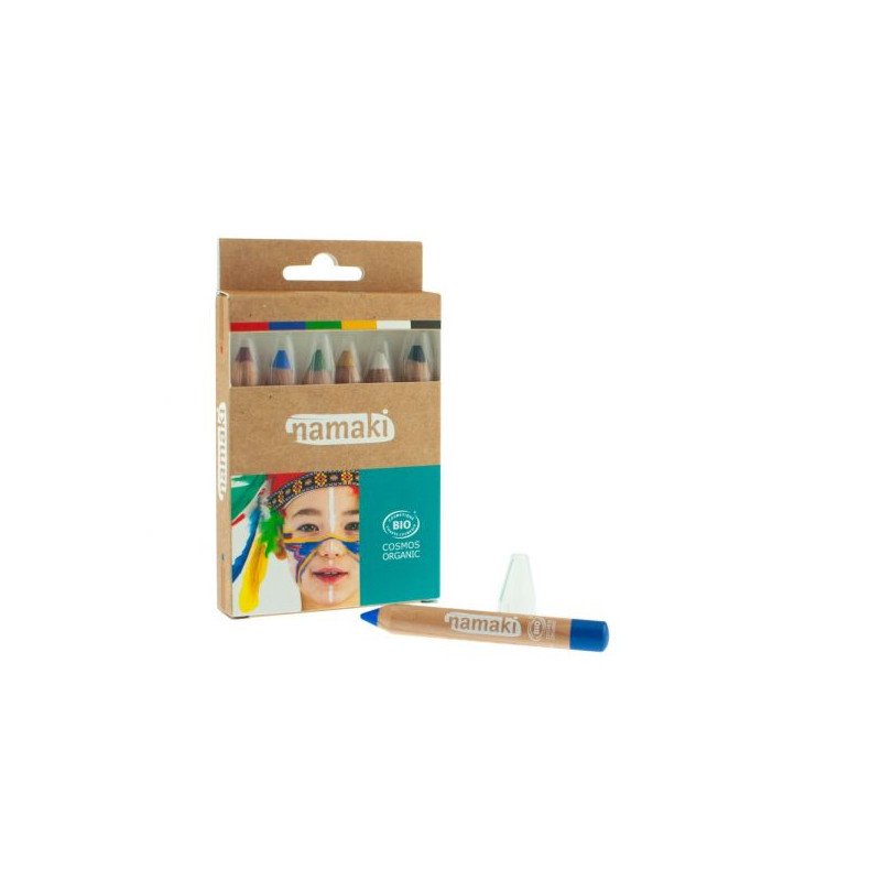 Kit de 6 crayons de maquillage Arc-en-ciel Blanc BIO
Namaki