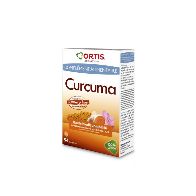 Curcuma 54 comprimés Ortis