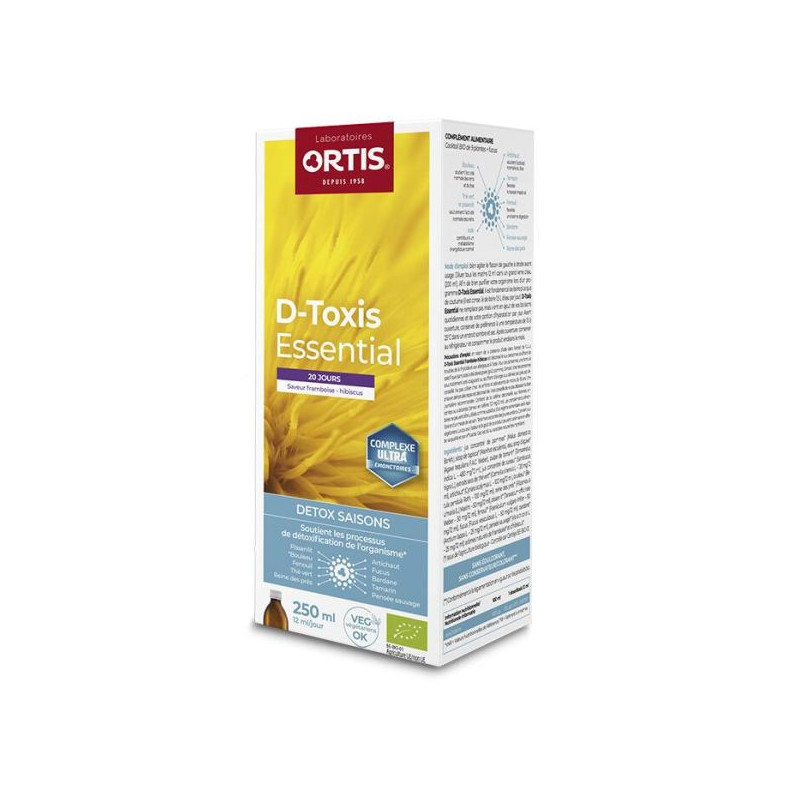 D-toxis Essential Framboise Hibiscus BIO 250ml Ortis