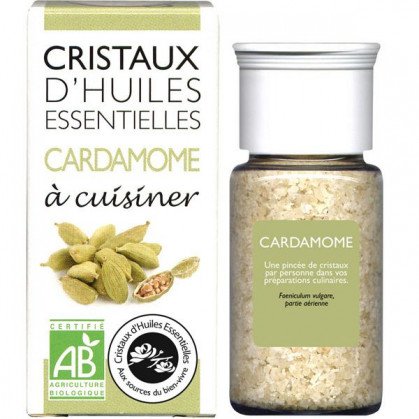 Cristaux d'huiles essentielles Cardamome BIO 10g Aromandise