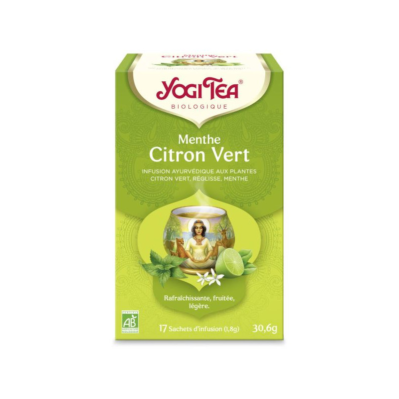 Menthe citron vert BIO 17 infusettes Yogi Tea