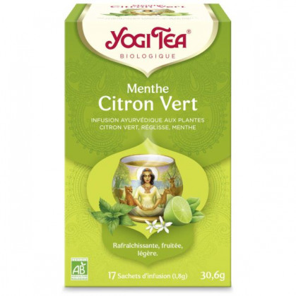 Menthe citron vert BIO 17 infusettes Yogi Tea