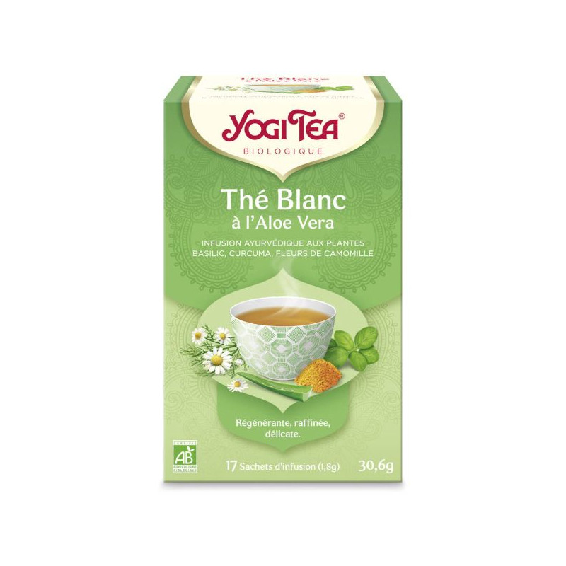 Thé blanc à l'Aloé vera BIO 17 infusettes Yogi Tea