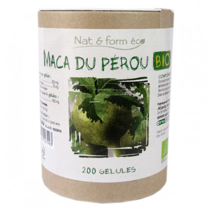 Maca du Pérou Bio Nat & Form 200 gélules