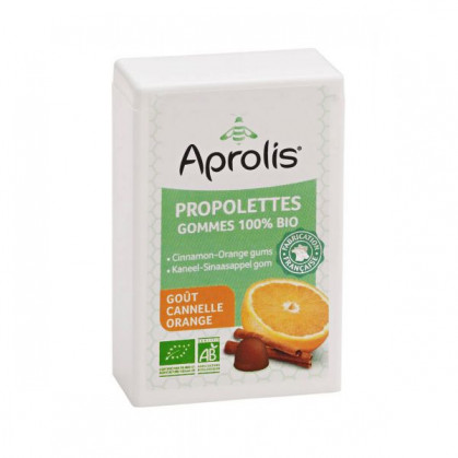 Gommes tendres Bio propolettes propolis, cannelle, orange 50g Aprolis