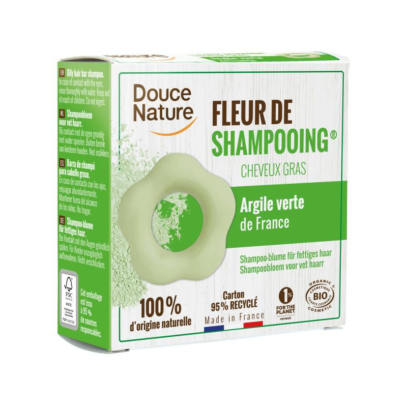 Fleur de shampooing cheveux gras BIO 85g Douce Nature