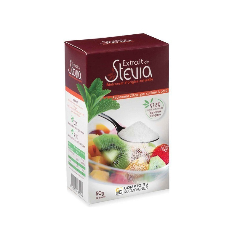 Poudre edulcorante à base de stevia 50gr 1 boite de 50gr