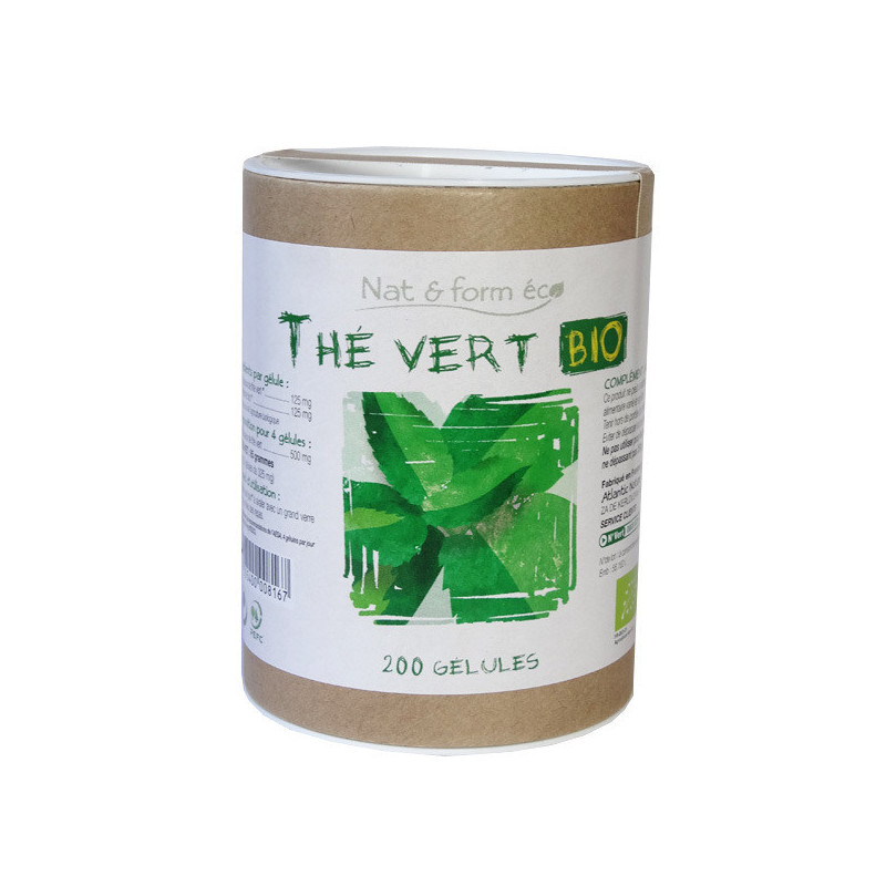 Thé Vert Bio Eco Nat & Form 200 gélules