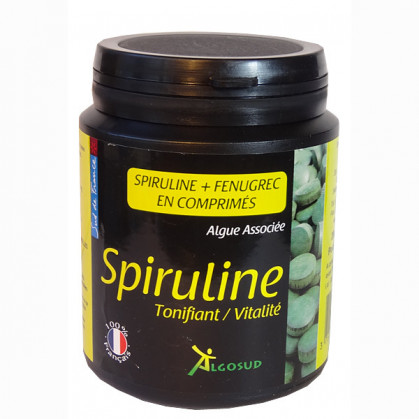 Spiruline + Fénugrec 200 Comprimés Algosud 1 boite de 200 comprimés