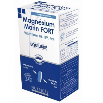 Magnésium Marin Fort Bicouche Nutrigée 60 comprimés bicouches