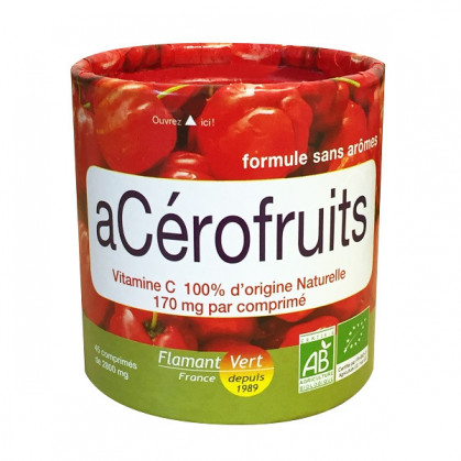 Acérofruits Bio 45 comprimés Flamant Vert 45 comprimés de 2800 mg