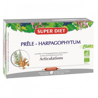 Prêle Harpagophytum Bio 20 ampoules Super Diet 20 ampoules de 15 ml