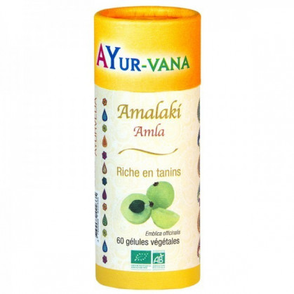 Amalaki Bio ou Amla 60 gélules Ayur-Vana 60 gélules végétales de 490 mg
