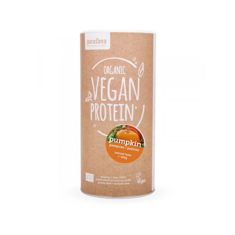 Protéine Vegan de Potiron Bio 400 gr Pot refermable de 400 gr