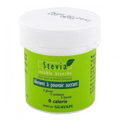 stevia poudre blanche 20 gr Guayapi poudre 20gr
