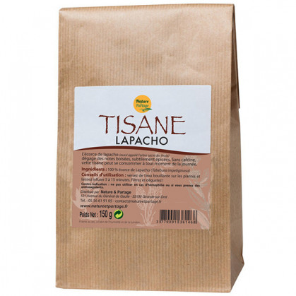 Tisane Lapacho 150 gr Nature et Partage Sachet 150 gr