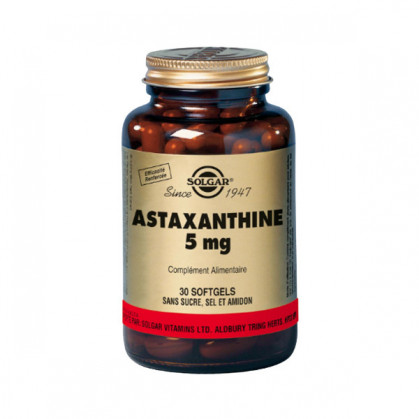 Astaxanthine 5mg 30 gélules Solgar 30 gélules végétales