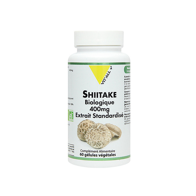 Shiitake Bio 400mg 60 Gélules Vit'All+ 60 gélules végétales