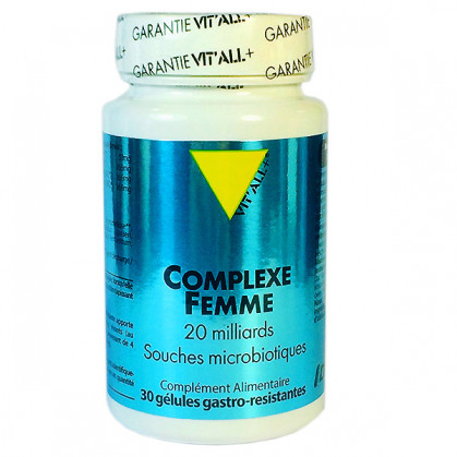 Complexe femme probiotique Vitall+ 30 gélules gastro-résistantes