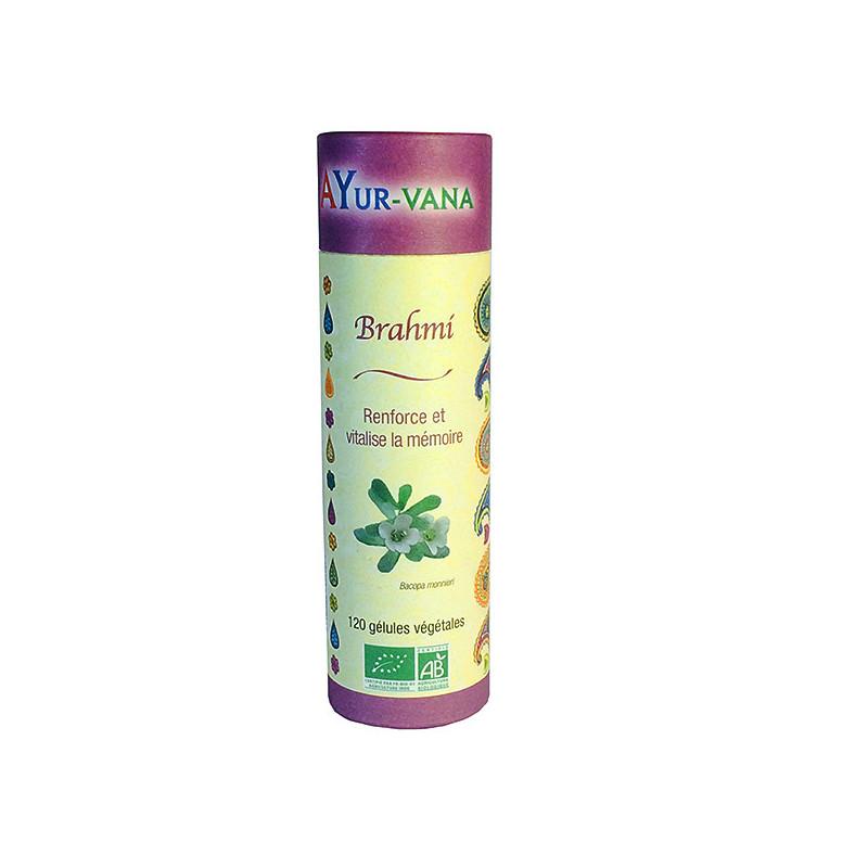 Brahmi Bio 120 Gélules Ayur-Vana 120 gélules végétales de 300 mg