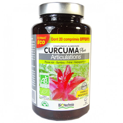 Curcuma Plus Bio Articulations 180 comprimés Biotechnie 180 comprimés