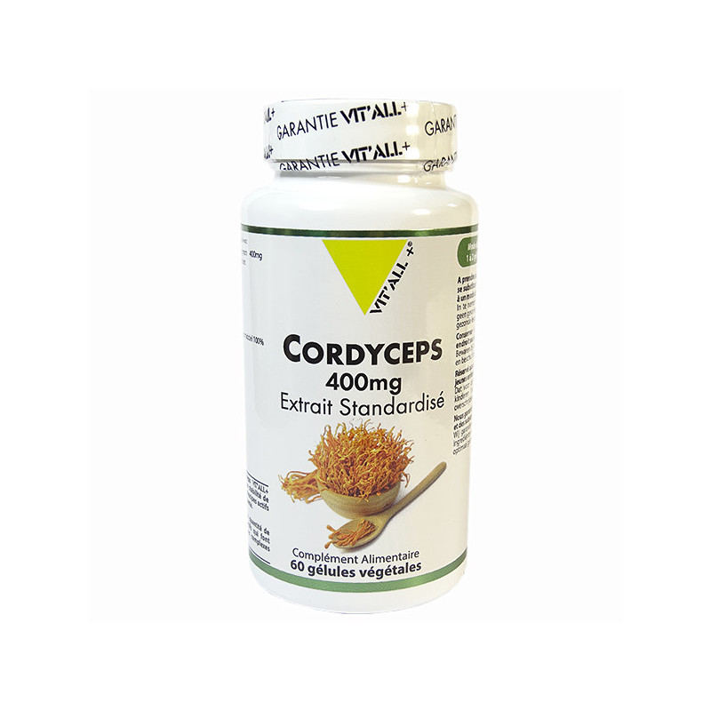 Cordyceps 400mg 60 gélules Vitall+ 60 gélules végétales