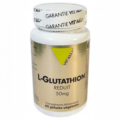 L-Glutathion réduit 50mg 60 gélules Vitall+ 60 gélules végétales