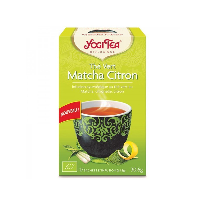 Thé Vert Matcha Citron Yogi Tea 17 infusions 17 sachets