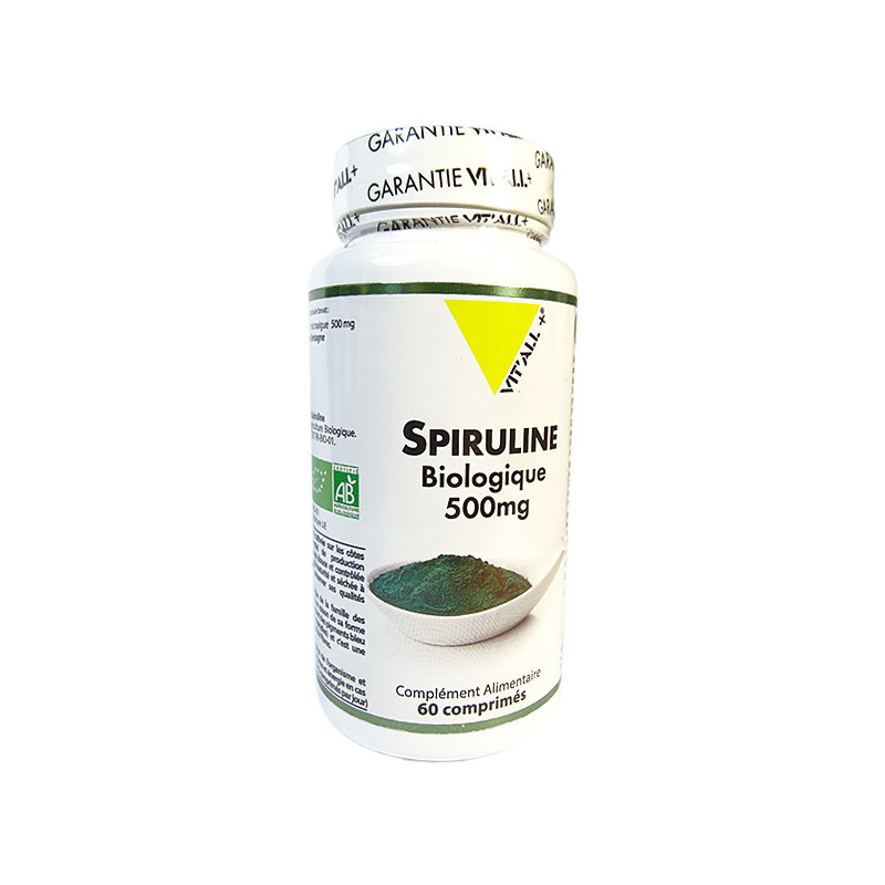 Spiruline Bio 60 comp. 500mg Vitall+ 60 comprimés