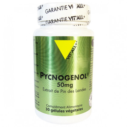 Pycnogénol 50mg 30 gélules Vitall+ 30 gélules végétales