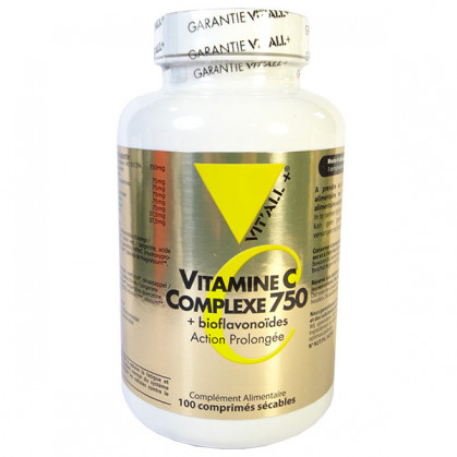 Vitamine C Complexe 750 100cp Vitall+ 100 comprimés