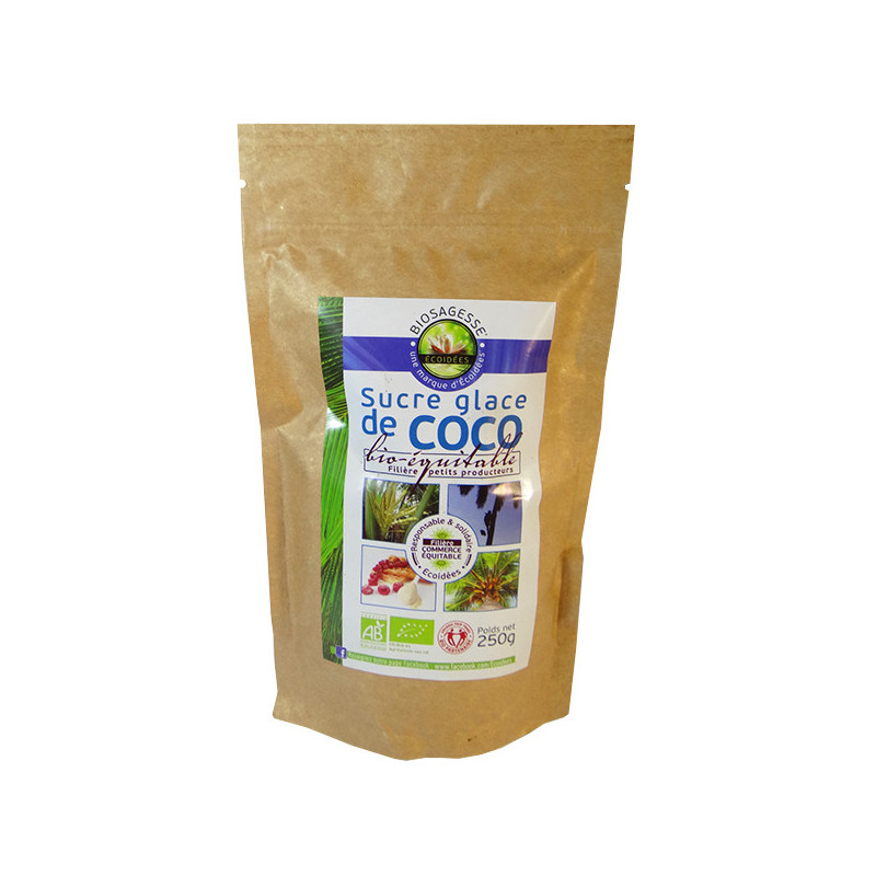 Sucre Glace de Coco Bio 250gr Ecoidées Zip 250 gr