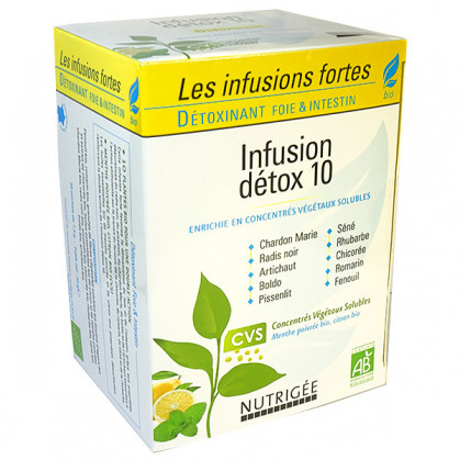 Infusion Detox 10 Bio Nutrigée 30 sachets fraîcheur