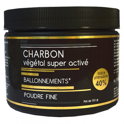 Charbon végétal activé poudre fine 150gr Nutrivie Poudre 150gr