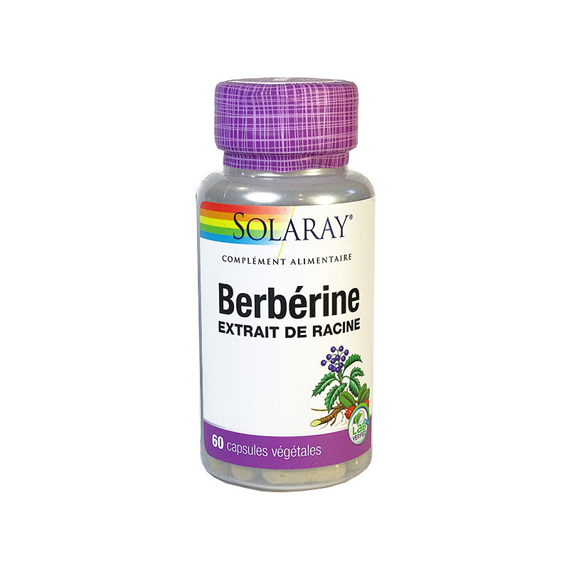 Berbérine 60 gélules Solaray 60 capsules végétales