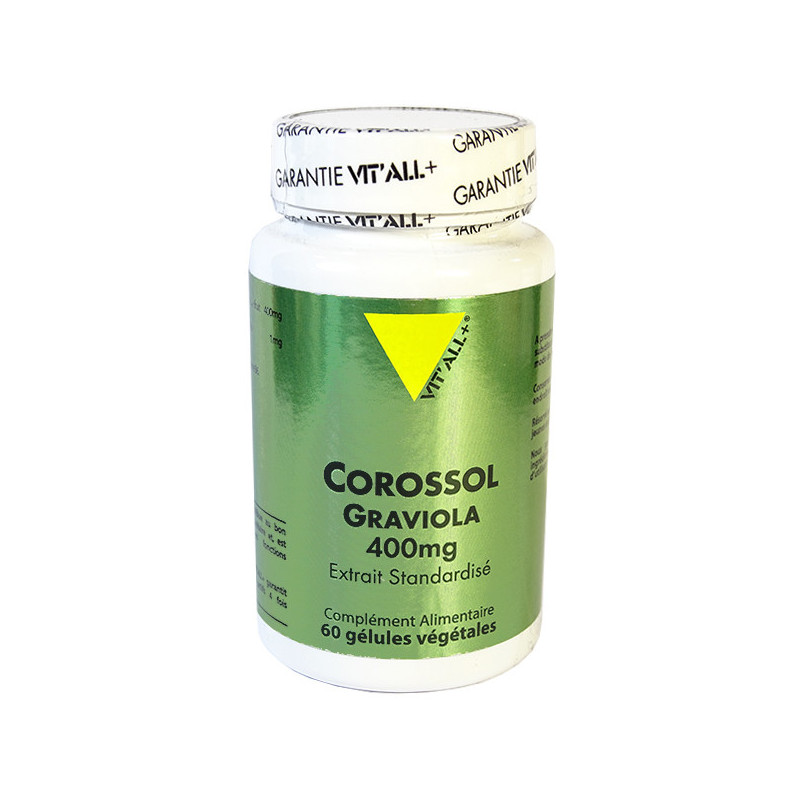 Corossol Graviola 400mg 60 gélules Vitall+ 60 gélules végétales