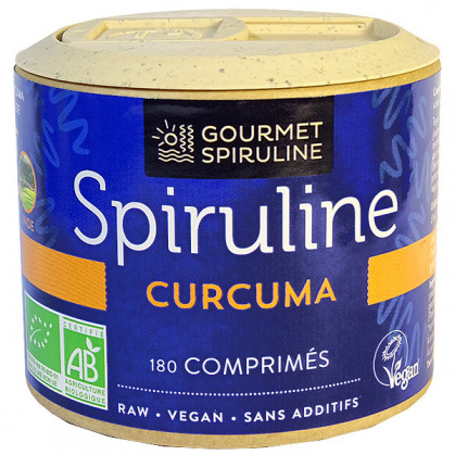 Spiruline_Curcuma_180_comprimés_Gourmet_Spiruline