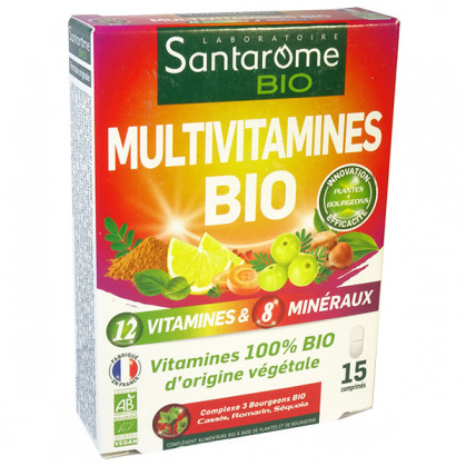 Multivitamines_bio_15_gélules_santarome