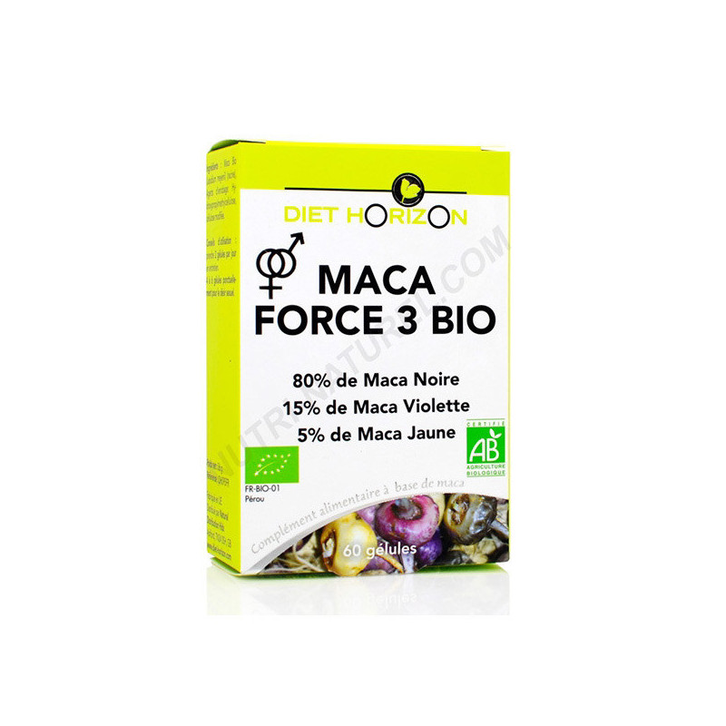Maca Force 3 Bio 60 gélules