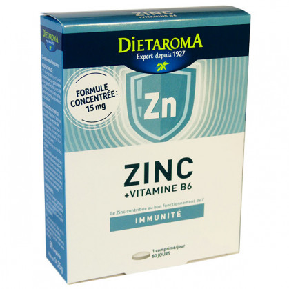 Zinc_Vitamine B6_60_comprimés_Diétaroma