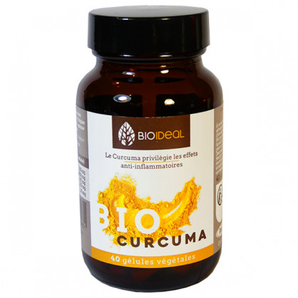 Curcuma Bio 40 gélules Bioidéal - Achat Essence Pure