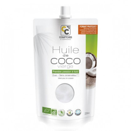 Huile de Coco vierge Bio 220 ml Comptoirs & Compagnies
