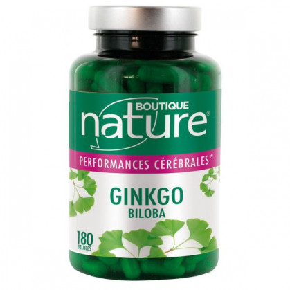 Ginkgo Biloba 180 gélules boutique Nature 180 gélules