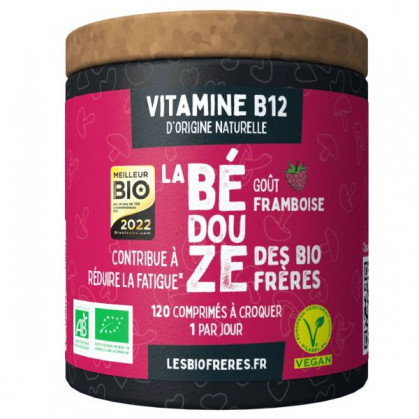 Vitamine B12 Goût Framboise "La Bédouze" 120 comprimés - Les Bio Frères