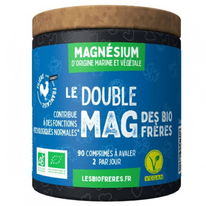 Magnésium "Le Double Mag" 90 comprimés - Les Bio Frères