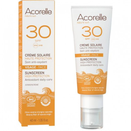 Crème solaire visage SPF 30+ bio Acorelle
