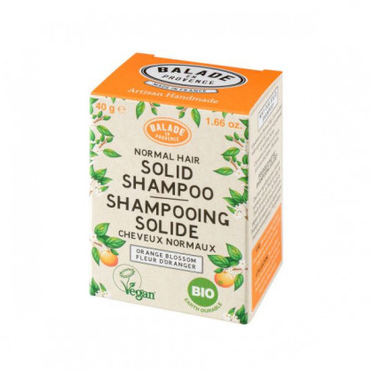 Shampoing solide bio artisanal Cheveux normaux Fleur d'oranger - Balade en Provence