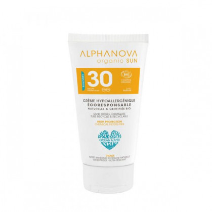 Crème solaire SPF 30 Hypo-Allergénique Alphanova